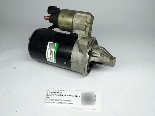 Motor Partida / Arranque Hyundai Hb20 13/17 1.0 3cc 1201952