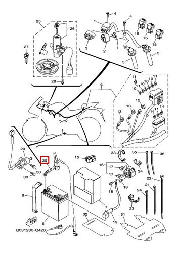 Cabo Negativo Bateria Yzf R3 Yamaha (321)