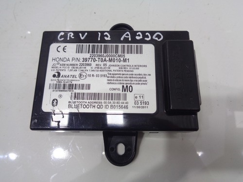 Módulo Central Bluetooth Honda Crv Exl 2012 39770-t0a-m010m1