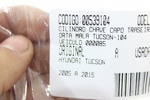 Cilindro Chave Capô Tras Porta Mala Tucson 05/15 Usado (104)