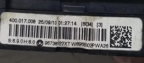 Comando Botao Ar Condicionado Peugeot 308 96738322xt