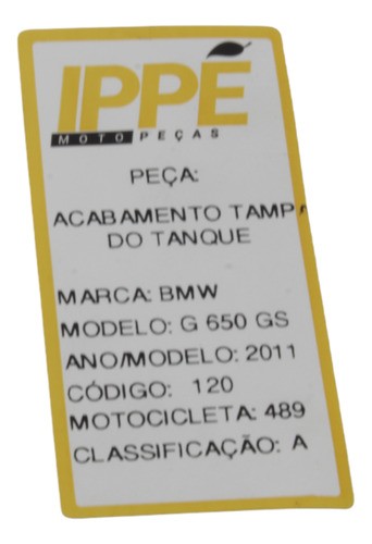 Acabamento Tampa De Tanque Bmw G 650 Gs (489) 2011