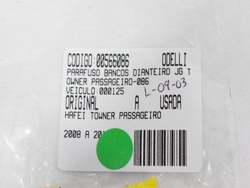 Parafuso Bancos Diant Jg Towner Passageiro 08/13 Us (086)