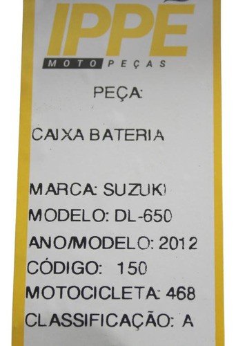 Caixa Bateria Suzuki V-strom 650 (468) 2012