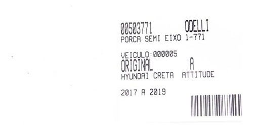 Porca Semi Eixo 1 Hyundai Creta Attitude 2017-2019 Us (771)