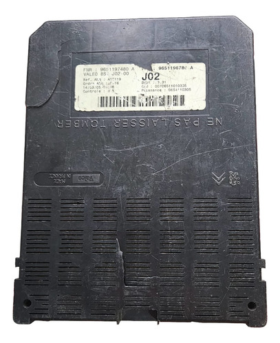 Módulo Bsi J02 Peugeot 16v 1.6 2004/5 Original 9651196780a
