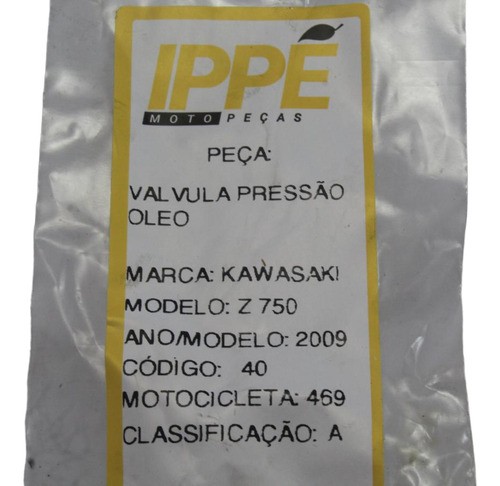 Valvula Pressão Oleo Kawasaki Z750 (469) 2009