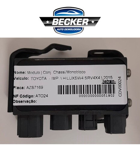 Módulo Aquecedor Bico Injetor Toyota Hilux 07/15 2855130010