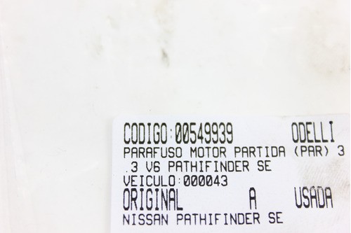 Parafuso Motor Partida (par) 3.3 V6 Pathifinder Se 98/04 Us 