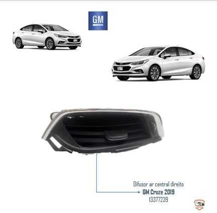 Difusor Ar Central Direito Gm Cruze 2019 13377239