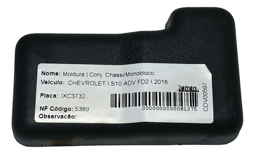 Moldura Acabamento Lateral Painel Gm S10 2012 2020
