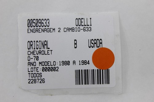 Engrenagem 2 Câmbio D-70 80/84 Usado (633)