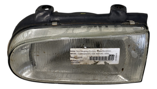 Farol Dianteiro Vw Gol Saveiro Parati G2 Lado Esquerdo