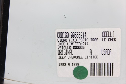 Vidro Fixo Porta Tras Le Cherokee Limited 93/98 Us (214)