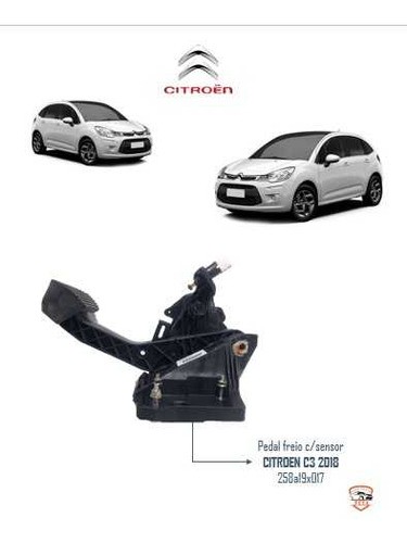  Pedal Freio  C/sensor Citroen C3 2018 258a19x017