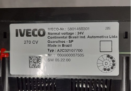 Painel De Instrumentos Caminhão Iveco Stralis - 5801460301