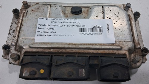 Módulo De Injeção Peugeot 206 2001/2008 Cxf26 (av)