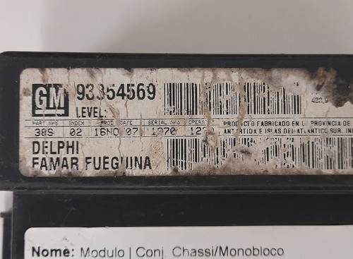 Módulo Conforto Chevrolet Astra Gls 1995 - 93354569