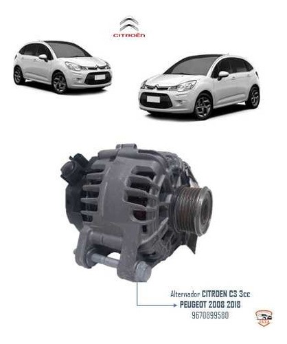 Alternador  Citroen C3 3cc Peugeot 2008 2018 9670899580