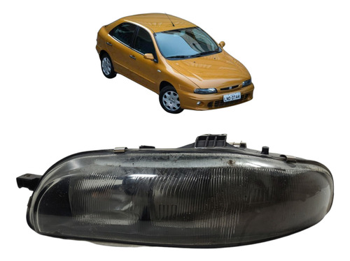 Farol Lado Esquerdo Fiat Brava 2000 (al) Com Detalhe