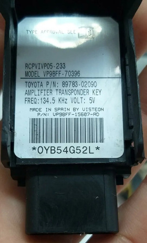 Kit Módulo Injeção Toyota Corolla 1.8 2010 8966102v90