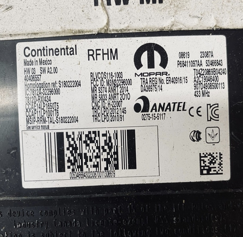 Módulo Conforto Jeep Compass 17 A 23 40406557