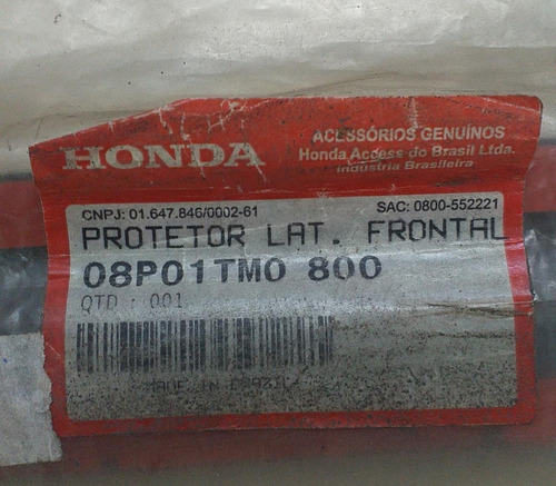 Par Protetor Lateral Frontal Para-choque Honda City 09/14