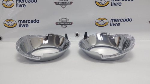 Par Moldura Grade Cromada Farol Milha Peugeot 307 07/12