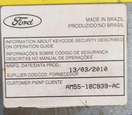 Radio Cd Player Am/fm Ford Focus 2008 A 2013 Am5518c939ac
