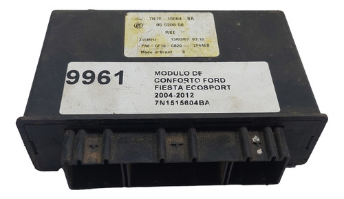 Módulo De Conforto Fiesta Ecosport Ano 2004 A 2013