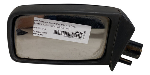 Espelho Retrovisor Manual Vw Gol Saveiro Voyage Quadrado