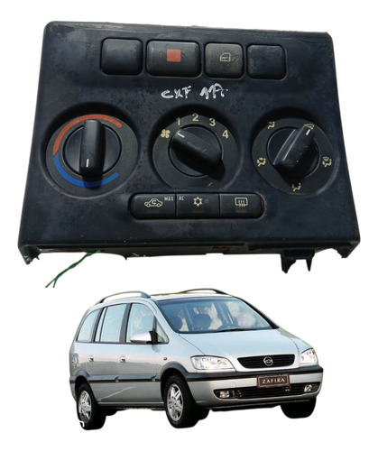 Moldura Comando Ar E Botão  Alerta Zafira 2002 Com Dtl (ap)