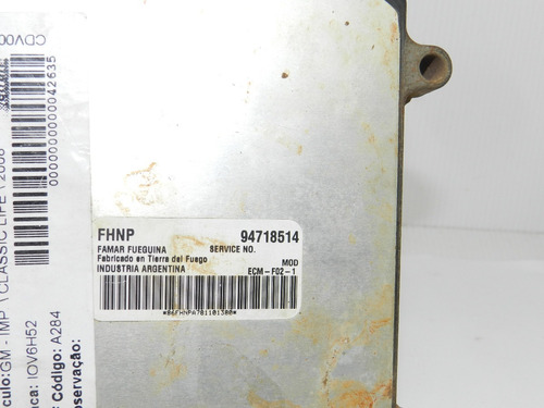 Módulo Injeção Gm Classic 1.0 2008 94718514 Fhnp Fx