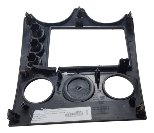 Moldura Painel Central Ford Fiesta 2012 (al) Com Detalhe