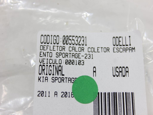 Defletor Calor Coletor Escapamento Sportage 11/16 Us (231)