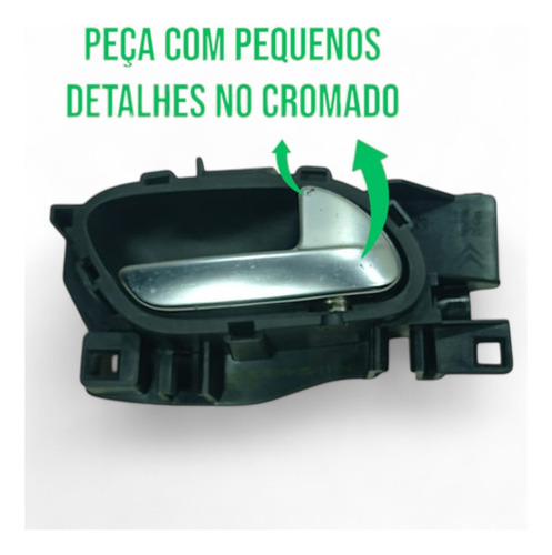 Maçaneta Interna Lado Direito Peugeot 208 2013 A 2019
