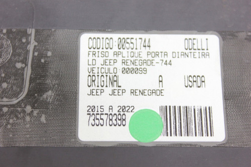 Friso Aplique Porta Diant Ld Jeep Renegade 15/22 Us (744)