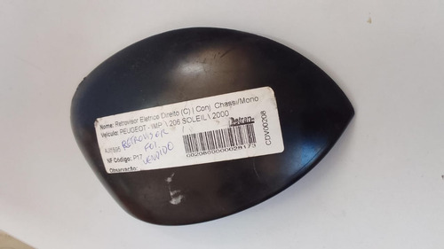 Capa Retrovisor Lado Direito Citroen C3 03/12. 23239