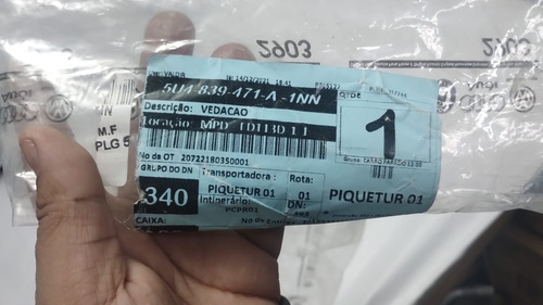 Pestana Interna Traseira Esquerda Vw Gol Voyage G5 G6 08/16