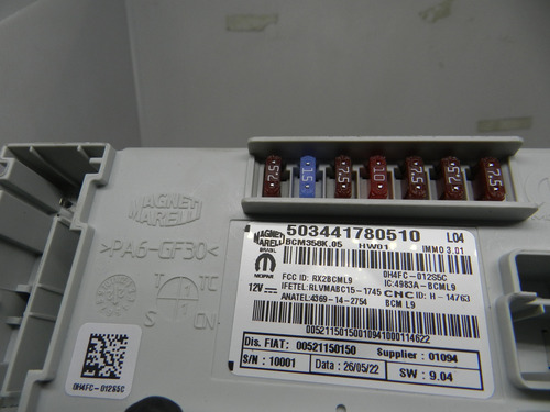 Módulo Bcm Caixa Fusíveis Fiat Toro Diesel 18/21 Rx2bcml9 