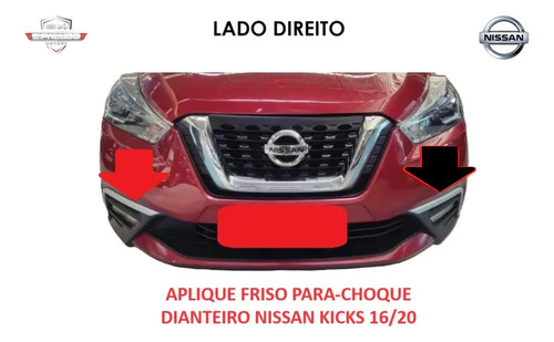 Aplique Ld Friso Lateral Para-choque Dianteiro Kicks 16/20