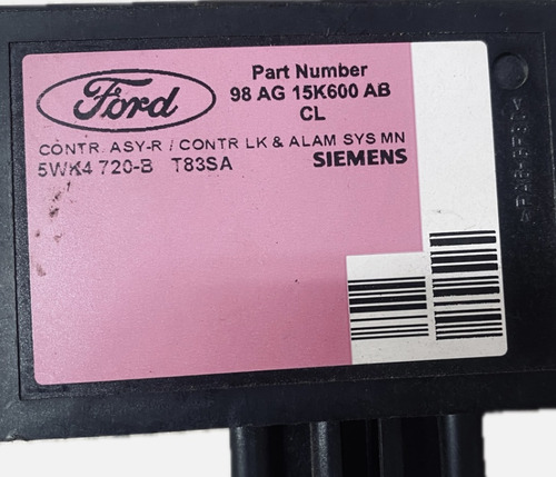 Módulo Conforto Alarme Ford Focus 01 A 08 98ag15k600ab