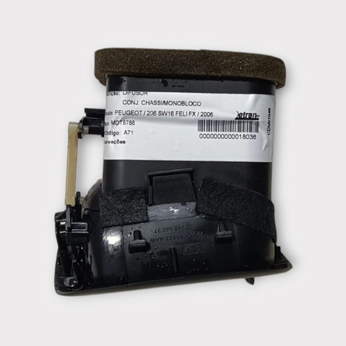Difusor Ar Direito Peugeot 206 1999 2010