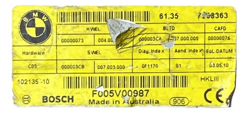 Modulo Conforto Bmw F005v00987