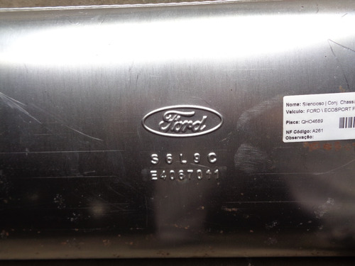Silencioso Escapamento Ecosport 2015