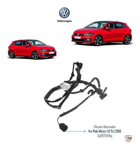 Chicote Alternador Vw Polo Nivus 1.0 Tsi 2018 2q0971349nj