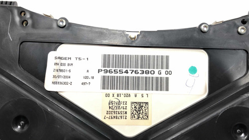Painel De Instrumentos Peugeot 307 P9655476480 Manual