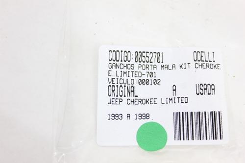 Ganchos Porta Mala Kit Cherokee Limited 93/98 Usado (701)