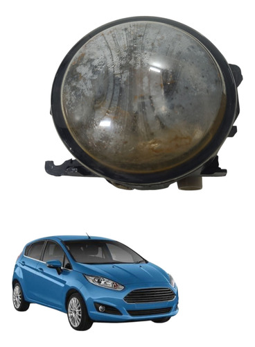 Farol Milha Esquerdo Ford New Fiesta 2014 (al) Com Detalhe