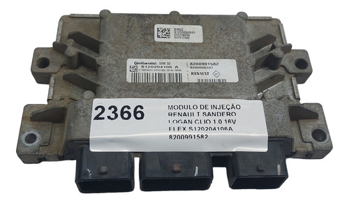 Modulo Injeção Sandero Logan Clio 1.0 16v Flex S120204106a